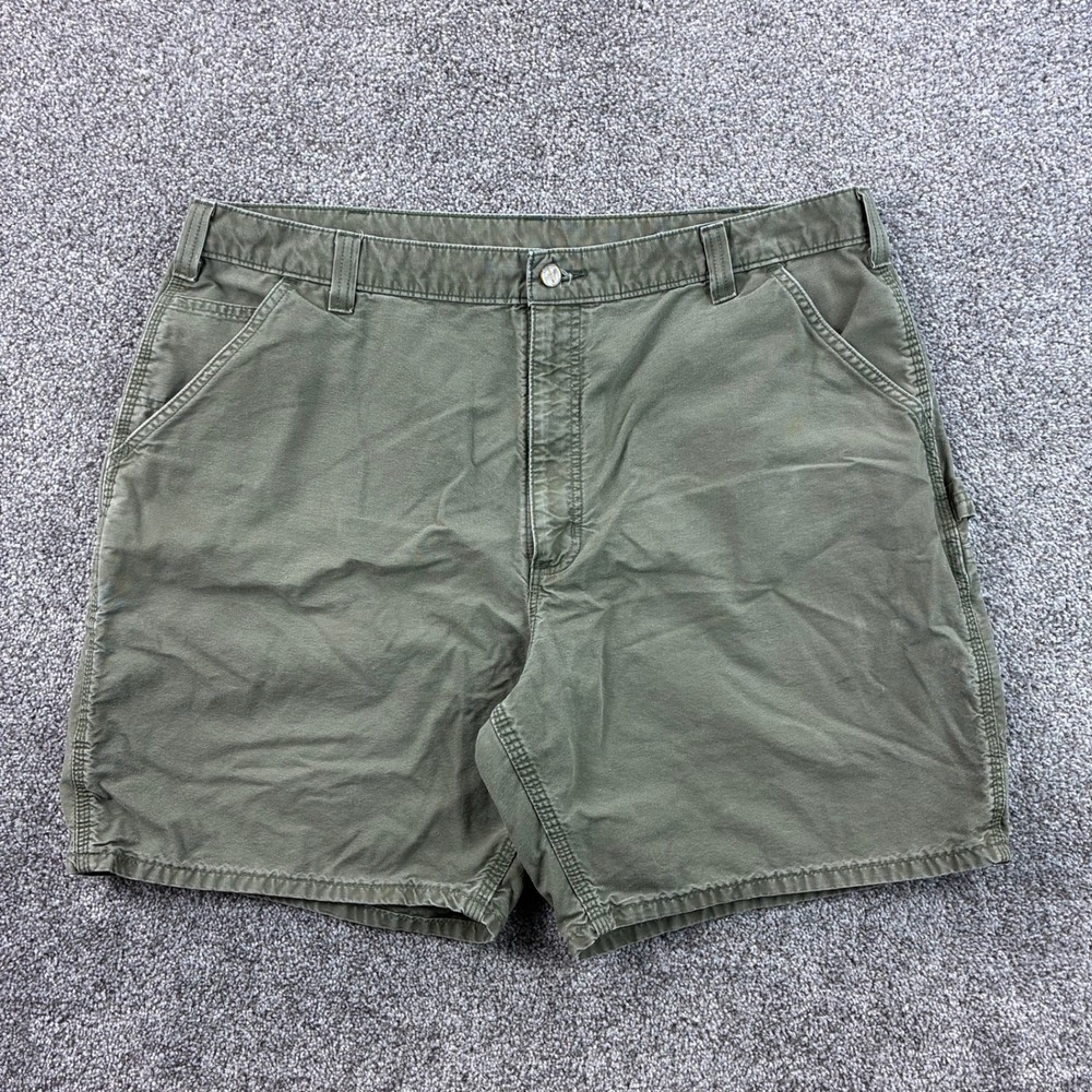 Vintage Carhartt Carpenter Shorts Mens 42 Olive Green Duck Canvas B144 ARG